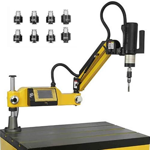 Roscadora eléctrica universal con brazo flexible Roscadora y taladradora. Roscadora eléctrica con brazo flexible de 1000 mm y ángulo de 360° 0-312 RPM/min, pinzas para roscar M3-M16