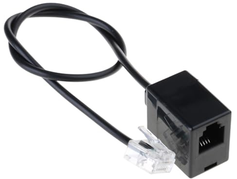 Hkfgdjdl Cavo adattatore convertitore da RJ45 a RJ11, connettore da Ethernet a linea telefonica RJ45 8P8C maschio a RJ11 6P6C cavo femmina