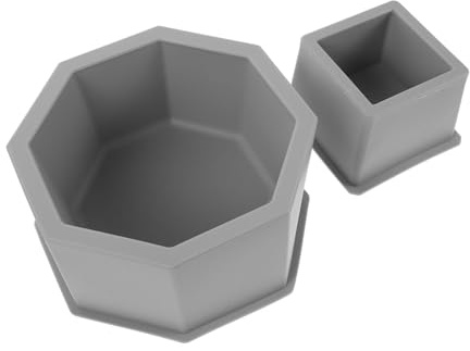 Kisangel Lot De 2 Moules Pour Pots De Fleurs En Silicone En Béton Gris Clair En Gel De Silice