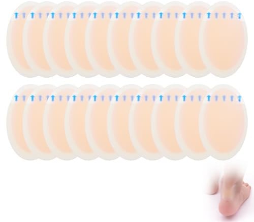 20 st Blisterplåster för fötter Gelkuddar, osynliga hydrokolloida gelblister för fötter, Blister Gel Guard Kuddkuddar för fot tår Hälskydd (1,73x2,72 tum)
