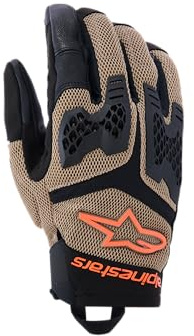 Alpinestars Manti Air Motorrad Handschuhe, khaki/schwarz/orange, XL