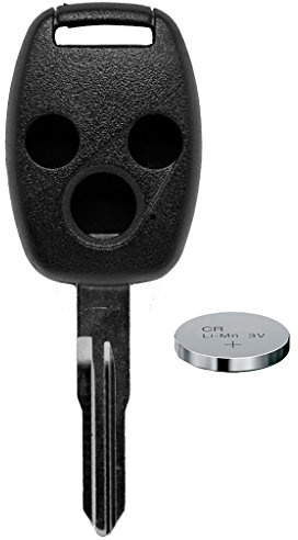 Auto Schlüssel Funk Fernbedienung 1x Gehäuse 3 Tasten + 1x Rohling + 1x CR1616 Batterie für Honda