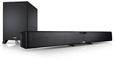 Teufel CINEBAR PRO Easy - Soundbar mit Subwoofer Set, Bluetooth, 4K, WLAN, Dolby Audio, Multiroom, HDMI 3D ARC CEC, Bassreflex - schwarz