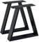 [en.casa] Set de 2 Pieds de Table Design avec Embouts de Protection Lot de 2 Pieds de Meuble DIY Métal Revêtu par Poudre Noir 40 x 10 x 40 cm
