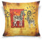 Linomo Kissenbezug 50x50 cm, Afrikanisch Tier Zebra Dekorative Kissenbezug Kissenhülle für Couch Sofa Bett Hause