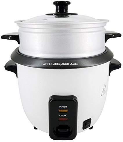 Suinga ARROCERA ELÉCTRICA con capacidad de 0.6 litros (2-3 raciones) con función de mantener caliente. Incluye cuchara y vaso medidor. Potencia 300 W