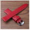 ZXF Uhrenarmband 8mm 10mm 12mm 14mm 16mm 18mm 20mm 22mm 24mm Leder Uhrenarmband Männer Frauen Sport Strap Handgelenk Armband Armbanduhrband (Band Color : Red, Band Width : 12mm)