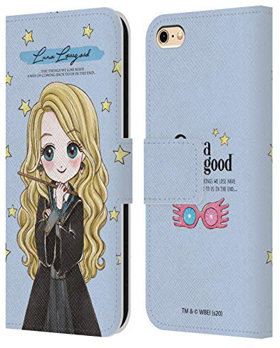 Head Case Designs Officially Licensed Harry Potter Luna Lovegood Deathly Hallows XXXVII Leather Wallet Case Compatible With Apple iPhone 6 / iPhone 6s
