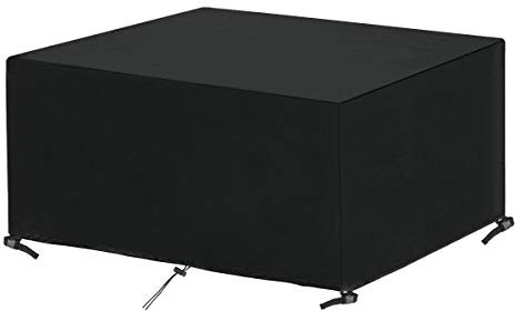 SanGlory Gartenmöbel Abdeckung Wasserdicht, Schutzhülle Abdeckplane Winddicht, UV-Beständiges Oxford Gewebe Schutzhülle für Abdeckhaube für Gartentische und Möbelsets, Rechteckig(145x115x65cm)