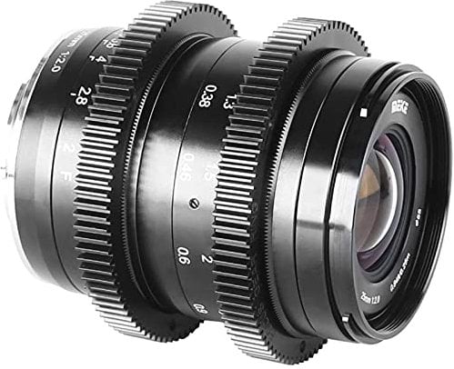 Meike 25mm F2.0 APS-C Large Aperture Wide Angle Manual Lens Compatible with Sony E Mount Mirrorless Cameras NEX 3 3N 5 NEX 5T NEX 5R NEX 6 7 A6400 A5000 A5100 A6000 A6100 A6300 A6500 A6600