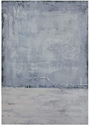 MWMG Acrylbilder Auf Leinwand Handgemalt,Grau-Blaue Textur Himmel Impressionismus Moderne Kunstwerke Abstrakte Gemälde Handgemalte Ölgemälde Auf Leinwand Wandkunst Für Wohnzimmer Schlafzimmer Büro W