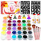 Glitzer Tattoo Set Mädchen, Tattoo Kinder, Eleanore's Diary 31 Biologisch abbaubarer Glitzer, Temporäre Tattoo Kit, Glitzertattoos Kinder Set, 165 Schablonen, 4 Pinsel, 2 Kleber, Geschenk Mädchen ab 3
