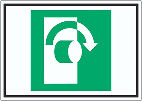 Öffnung durch Rechtsdrehung Symbol Aufkleber A8 (52x74mm)