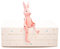 kadoh Kantenhocker Tier (Hase-pink) 16 cm • Deko-Figur aus Holz für Wohnzimmer • Handgemachte Holztiere