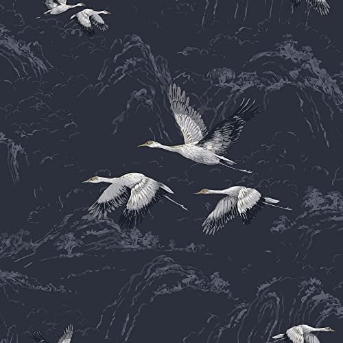 Laura Ashley Animalia Midnight Vliestapete 10mx52cm | Tapeten Wohnzimmer, Wandverkleidung | Einfach anzubringen und zu EntfernenMidnight 1005 x 52