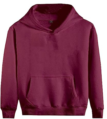 Vasego Boys Girls Plain Coloured Hoodie Jacket Kids Children Pockets Warm Hoody Hooded Sweatshirt Outerwear Tops UK