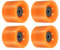 PATIKIL 4 Stück 60mm Longboard Rollen mit Lager ABEC-9 Skateboard Rad Straße Rollen für Skateboards Cruiser Räder Ersatz 80A Orange, Schwarz