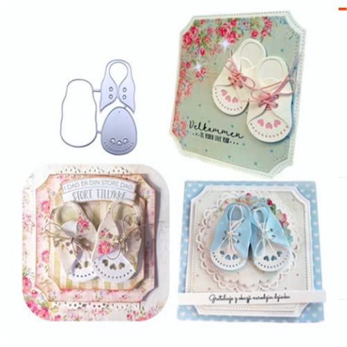 Qoiseys Babyschuh Stanzschablone Die Stanzen Basteln Prägeschablone, Stanzungen für DIY Scrapbooking Fotoalbum Dekoratives Papier Basteln Prägeschablone