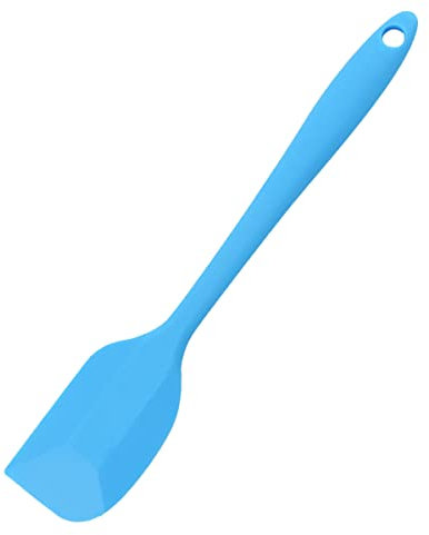 Large Silicone Spatula, GLADPRESIT 446°F Heat Resistant Spatula Seamless Non-Stick Kitchen Utensils Cake Baking Tools for Scraping and Mixing (Blue)
