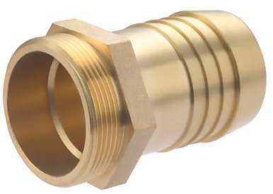 Racor de transición de latón para tubo de polietileno Ø63 x rosca macho 2 | Ideal para instalaciones de agua y riego | Conexión resistente, segura y fácil de instalar | QUICK PLOMBERIE