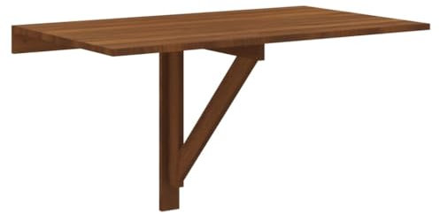 vidaXL Tavolino Muro Pieghevole Rovere Marrone 100x60x56cm Multistrato