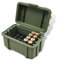 Batterie/Akku Aufbewahrung Box Batteriekasten Batteriekiste Batteriebox Minikiste Minibox Armee/Militär Olive/Tarnfarbe für Batterien + Akkus AA, AAA, 9V, Leer - Geschenk für Männer (AAA Batterien)