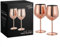 Oak & Steel - 2 Calici da Vino in Acciaio Inox Oro Rosa, 520 ml - Calici da Vino Rossi Eleganti e Antirottura per Occasioni Speciali con Scatola Regalo