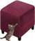 Hockerbezug Quadratisch/Rund 40x40/45x45/50x50cm Gray Stretch Ottoman Bezug Jacquard Velvet Fußhocker Bezug Luxuriöser Hockerabdeckung Waschbar Hocker Protector (Color : A28, Size : 45x45cm/18x18)