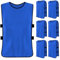 6 Stück Sports Mesh Bibs, Fußball Leibchen Set, Leibchen Mesh Weste,Fußball Trainingsleibchen, Sport Trikot Leibche für Herren Damen, Trainingsleibchen Basketball für Erwachsene, Size xl (Blau)