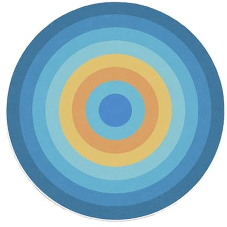 KANGSHOP Runde Yogamatte, runde Fitness-Sprungmatte, Starke Rückprallmatte, Aerobic-Matte, Übung, Fitness, Tai Chi, Meditation (Farbe : Blue, Größe : 120cm/47.5in)