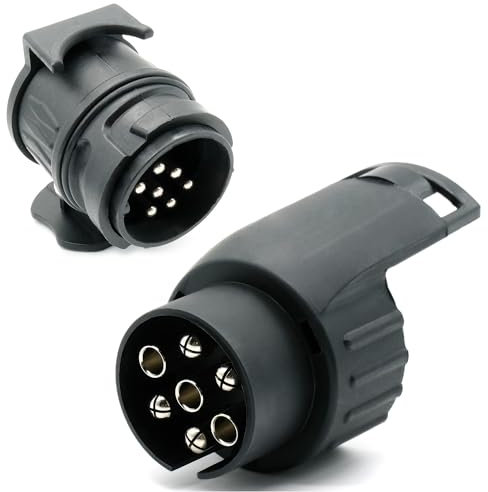 Kurzadapter Set 13 pol auf 7 pol + 7 auf 13 pol PKW Anhänger Adapter 12V AHK KFZ