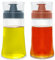 TINMIX Lot de 2 bouteilles d'huile anti-fuite avec bec verseur, 180 ml, en verre, pour huile d'olive et vinaigre, bien scellé pour la cuisine de pique-nique en plein air, camping et pique-nique, bleu
