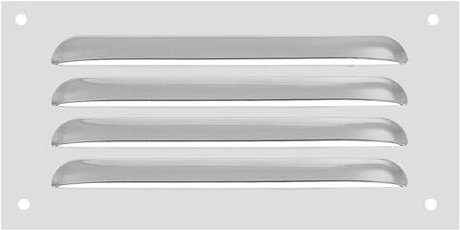 PATIKIL 8 x 4 Pollici Copertura di Ventilazione in Alluminio, Griglia di Aria a Schermo Griglia di Ventilazione HVAC per Casa Cucina Camino Parete Soffitto, Tono Argento