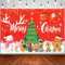 Merry Christmas Weihnachtsdeko Banner, Rot Weihnachten Deko Hintergrund Banner, Weihnachten Hintergrund Weihnachten Fotografie Hintergrund für Christmas Party Backdrop o Weihnachten Partys Dekoration