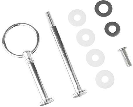 Pleayietoopiatiey 2 Tier Round Top Fruit Cake Stand Rack Handle Fitting Hardware Rod Silver