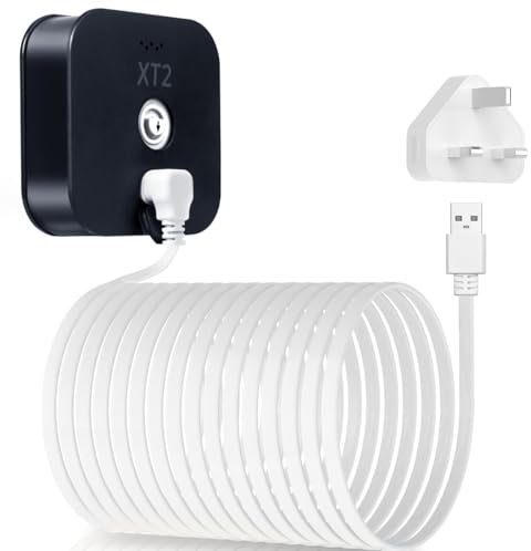 Itramax 6M Blink Outdoor/Indoor (3rd Gen) Charger Cable with Adapter(1 Pack),Compatible for Blink XT/XT2 Camera Charger Brick and 90 Degree Right Angled Micro USB Cord,Waterproof Power Wire Supply