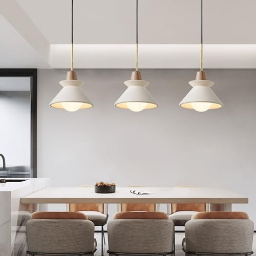 Esstisch Pendelleuchten E27 Beton Kücheninsel Hängelampen Einzigartiger Tannenzapfen-Lampenschirm Industrieller Kronleuchter Nordische Zement-Hängeleuchten for Esszimmer Nachttisch Küche Flur(3PcsA,19