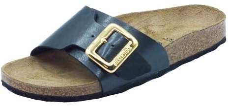 Birkenstock 1029481 Catalina Cushion Bunckle Graceful Damen-Sandalen mit niedrigem Keilabsatz, Schwarz , 38 EU