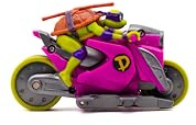 TEENAGE MUTANT NINJA TMNT Backflip Riders Donnie Turtles Backflip Motorradspielzeug mit Aufstiegsfunktion und Scheinwerfern ab 5 Jahren