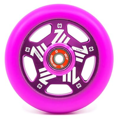 CORE Vent Stunt-Scooter-Räder – 110 mm Speichen, ultraleichtes Rad mit ABEC 9 Kugellagern, Legierung Core Rad (Ersatz Pro Scooter-Räder) – Lila