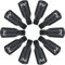 SWKJ 10 Pcs Nail Clips, Nail Polish Remover Clips, Acrylic Gel Nail Remover Clips, Art Gel Cap Soak Off Clip for Toenail & Finger UV Polish Removal (Black)