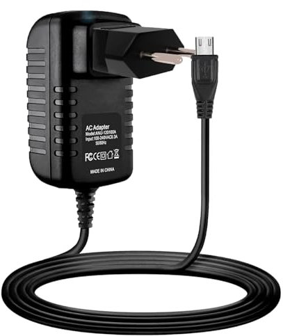 Guy-Tech Adaptateur AC DC compatible avec Logitech 915-000224 915-000201 Harmony Ultimate One Touch Screen Télécommande universelle câble d'alimentation mural + prise européenne