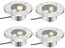 OrbitCob® Spot LED Encastré Extérieur 3W Étanche IP68 en Acier Inoxydable pour Piscine, Jardin, Fontaine, Terrasse (Lot de 4, Épaisseur 4cm)(Blanc Chaud 3000K,12V)