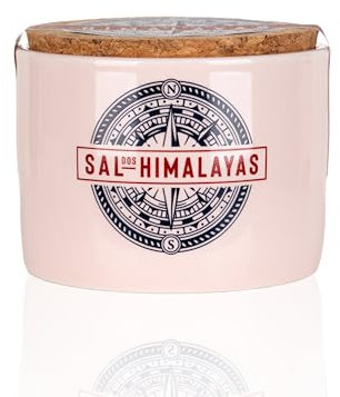 Sel rose de l’Himalaya – Sel du Portugal – Pot en céramique de 150g – Produit gastronomique – 100% naturel, sans additifs