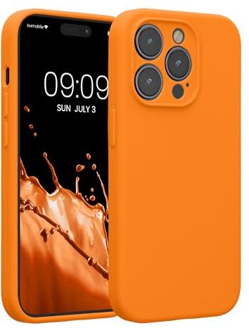 kwmobile Hülle kompatibel mit Apple iPhone 14 Pro - Hülle Silikon gummiert - Handyhülle - Handy Case in Fruity Orange