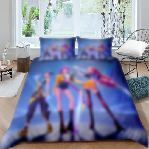 JJZENKD Hun-trix Ru-mi Kin-der bettwäsche135x200 cm, Bettbezug für Kinder Mädchen Jungen, Cartoon Bettwäsche, Mikrofaser 3D Bettwäsche Set, Anime Fan Geschenke