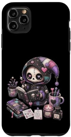 Creepy Cute Grim Reaper Journaling Kawaii Goth Case for iPhone 11 Pro Max