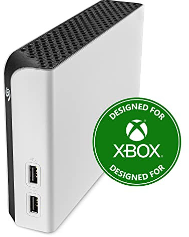Seagate Game Drive Hub for Xbox, 8TB, Desktop External Hard Drive, with 2 USB ports, White, designed for Xbox One, 2 year Rescue services (STGG8000400)