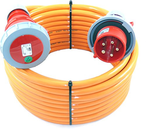 CEE Verlängerungskabel mit PW wasserdicht H07BQ 5G4 5x4 32A IP67 50m