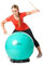 PEZZI Drums Komb Gymnastikball Standard 65 cm, Ballschale + Drumsticks